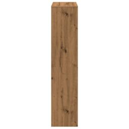 Berkfield Home Room Divider Bookcase 4-Tier Artisan Oak 131.5x29x131.5 cm Engineered Wood in Brown - thumbnail 6