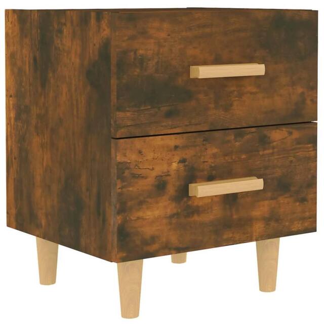 Berkfield Home Bed Cabinet Smoked Oak 40x35x47.5 cm in Brown - image 1