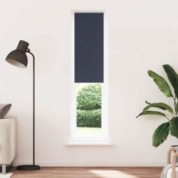 Berkfield Home Roller Blind Blackout Marine 40x230 cm Fabric Width 35.7 cm Polyester in Blue - thumbnail 2