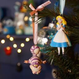 Disney Alice & Cheshire Cat Set of 2 Hanging Decorations - thumbnail 1