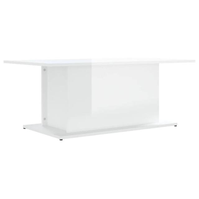 Berkfield Home Coffee Table High Gloss White 102x55.5x40 cm Engineered Wood - image 1