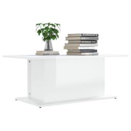 Berkfield Home Coffee Table High Gloss White 102x55.5x40 cm Engineered Wood - thumbnail 3