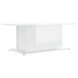 Berkfield Home Coffee Table High Gloss White 102x55.5x40 cm Engineered Wood - thumbnail 1