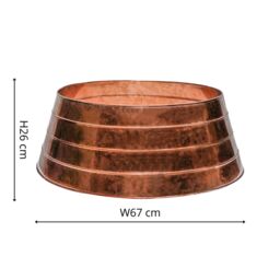 Ivyline Metal Christmas Tree Skirt Copper - H26cm W67cm - Light weight - Premium Quality - thumbnail 4