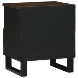 Berkfield Home Traditional Bedside Cabinet, 40x33x46 cm, Solid Wood Mango in Brown - Size: 40 x 33 x 46 cm - thumbnail 5