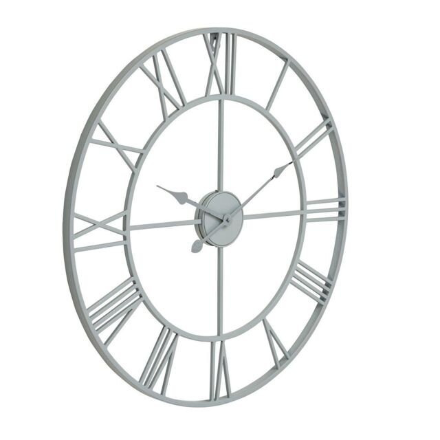 Hill Interiors Skeleton Wall Clock in Grey - image 1