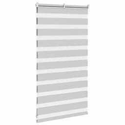 Berkfield Home Elegant Zebra Blind Light Grey 80x100 cm Fabric Width 75.9 cm Pol - thumbnail 4