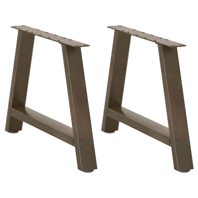 Berkfield Home Coffee Table Legs A-Shaped 2 pcs 70x(42-43) cm Steel in Black - image 1