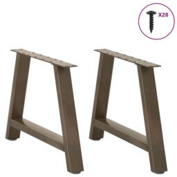 Berkfield Home Coffee Table Legs A-Shaped 2 pcs 70x(42-43) cm Steel in Black - thumbnail 3