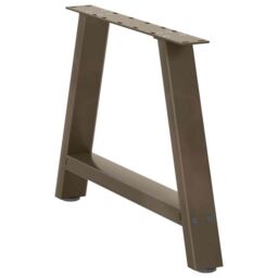 Berkfield Home Coffee Table Legs A-Shaped 2 pcs 70x(42-43) cm Steel in Black - thumbnail 4