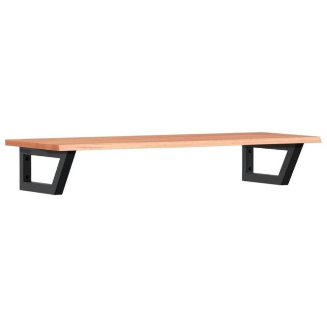 Berkfield Home Basin Shelf Wall Mounted Steel & Solid Wood Oak in Brown - image 1