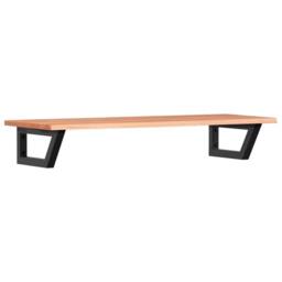 Berkfield Home Basin Shelf Wall Mounted Steel & Solid Wood Oak in Brown