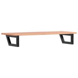 Berkfield Home Basin Shelf Wall Mounted Steel & Solid Wood Oak in Brown - thumbnail 6