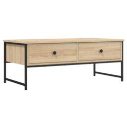 Berkfield Home Coffee Table Sonoma Oak 101x49x39.5 cm Engineered Wood in Brown - thumbnail 1