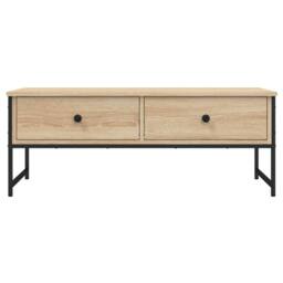 Berkfield Home Coffee Table Sonoma Oak 101x49x39.5 cm Engineered Wood in Brown - thumbnail 6