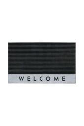 JVL Quartz Welcome Scraper Rubber Doormat 45x75cm in Black - Size: 45 cm x 75 cm - thumbnail 1
