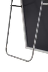 H&O Direct 40x150cm Modern Slim Frame Floor Standing Full Length Mirror in White - Size: 40x150 cm - thumbnail 8