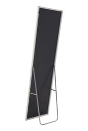H&O Direct 40x150cm Modern Slim Frame Floor Standing Full Length Mirror in White - Size: 40x150 cm - thumbnail 5