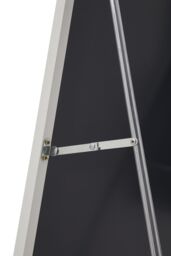 H&O Direct 40x150cm Modern Slim Frame Floor Standing Full Length Mirror in White - Size: 40x150 cm - thumbnail 7
