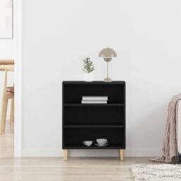 Berkfield Home Black Oak Sideboard, 57x35x70 cm, Made from Engineered Wood - Size: 57 x 35 x 70 cm - thumbnail 4