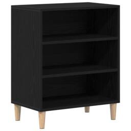 Berkfield Home Black Oak Sideboard, 57x35x70 cm, Made from Engineered Wood - Size: 57 x 35 x 70 cm - thumbnail 1