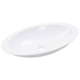 Berkfield Home Chic Wash Basin 59.3x35.1x10.7 cm Mineral Cast/Marble Cast White