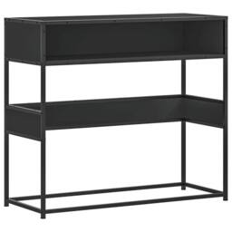 Berkfield Home Console Table Black 90x35x80 cm Engineered Wood - Size: 90 x 35 x 80 cm - thumbnail 1