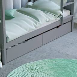 HD Designs Junior Vida Libra Wooden Underbed Drawers in Grey - thumbnail 4