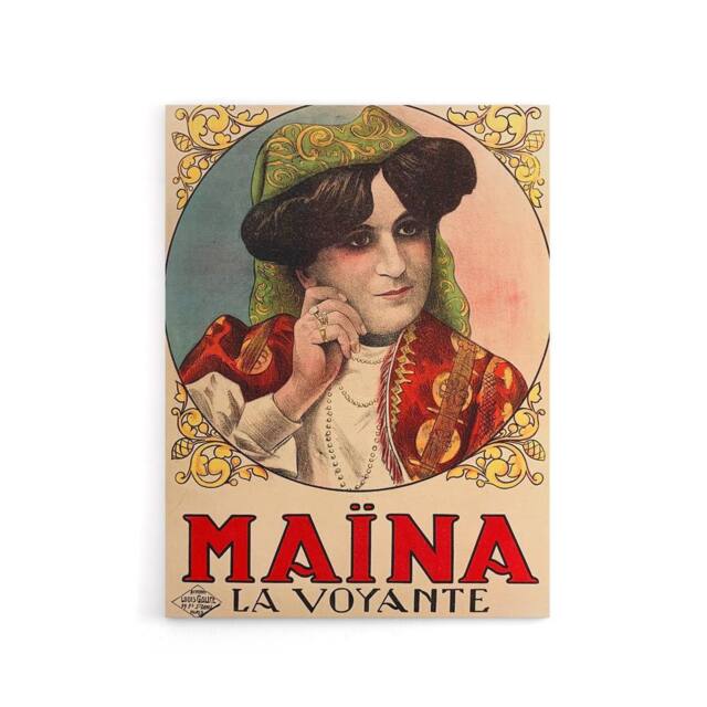 "Artery8 Galice 1930 Advert Maina Seer Voyante Canvas Wall Art Print - Size: W18"" x H24""" - image 1