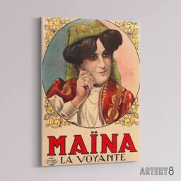 "Artery8 Galice 1930 Advert Maina Seer Voyante Canvas Wall Art Print - Size: W18"" x H24""" - thumbnail 2