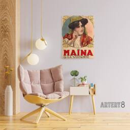 "Artery8 Galice 1930 Advert Maina Seer Voyante Canvas Wall Art Print - Size: W18"" x H24""" - thumbnail 3