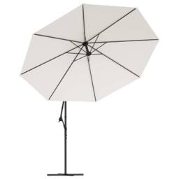 Berkfield Home Cantilever Umbrella with LED Lights & Metal Pole 350 cm Sand in Beige - thumbnail 5