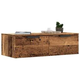 Berkfield Home Wall Cabinet Old Wood 68x30x20 cm Engineered Wood in Brown - Size: 68 x 30 x 20 cm - thumbnail 1