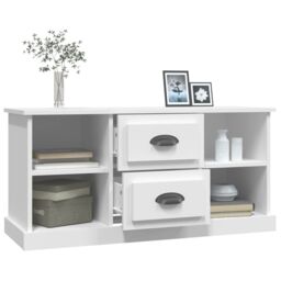 Berkfield Home TV Cabinet White 99.5x35.5x48 cm Engineered Wood - thumbnail 5