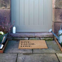 Artsy Mats Live Laugh Love Doormat - Regular 60x40cm in Black - Size: 40 cm x 60 cm - thumbnail 6