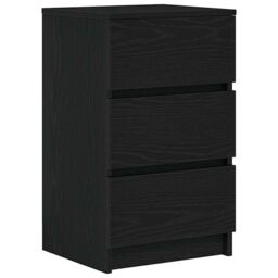 Berkfield Home Bedside Cabinets with 3 Drawers 2 pcs Black 39x35x65 cm - Size: 39 x 35 x 65 cm - thumbnail 5