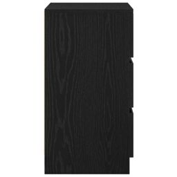 Berkfield Home Bedside Cabinets with 3 Drawers 2 pcs Black 39x35x65 cm - Size: 39 x 35 x 65 cm - thumbnail 8