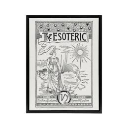 "Artery8 The Esoteric Journal Cover Hiram Butler Vintage Framed Canvas Wall Art in White - Size: W24"" x H32""" - thumbnail 1