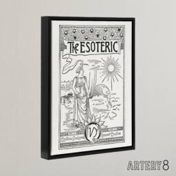 "Artery8 The Esoteric Journal Cover Hiram Butler Vintage Framed Canvas Wall Art in White - Size: W24"" x H32""" - thumbnail 2