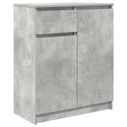 Berkfield Home Sideboard with Drawer Concrete Grey 71x35x84 cm Engineered Wood - Size: 71 x 35 x 84 cm - thumbnail 1