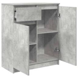 Berkfield Home Sideboard with Drawer Concrete Grey 71x35x84 cm Engineered Wood - Size: 71 x 35 x 84 cm - thumbnail 5