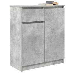 Berkfield Home Sideboard with Drawer Concrete Grey 71x35x84 cm Engineered Wood - Size: 71 x 35 x 84 cm - thumbnail 4