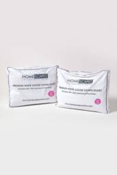 Homescapes Premium White Goose Down 15 Tog All Seasons Duvet - Size: Double - thumbnail 1