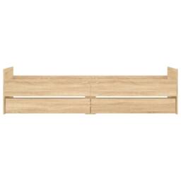 Berkfield Home Bed Frame with Drawers without Mattress Sonoma Oak 90x200 cm in Light Tan - thumbnail 6
