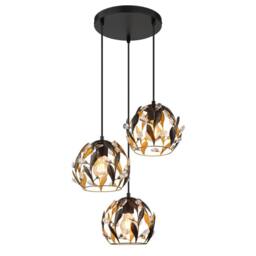 Netlighting Mika Cluster Pendant Ceiling Light Matt Black 3x E27 - thumbnail 1