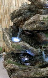Primrose Garden Water Feature Rock River Cascade with LED Lights 103cm in Stone - thumbnail 4
