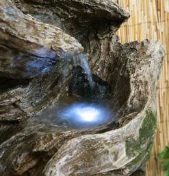 Primrose Garden Water Feature Rock River Cascade with LED Lights 103cm in Stone - thumbnail 6