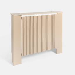 OHS Ribbed Large Radiator Cover Slatted Engineered Wood in Natural - thumbnail 4