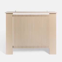 OHS Ribbed Large Radiator Cover Slatted Engineered Wood in Natural - thumbnail 3