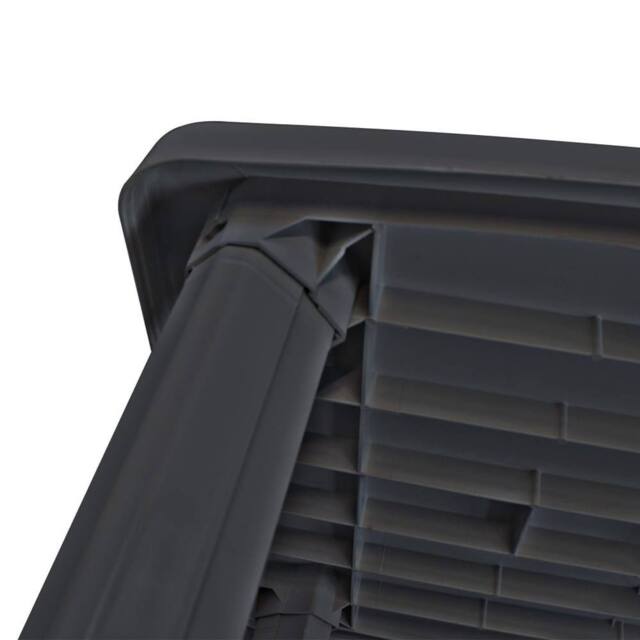 Berkfield Home Garden Table Anthracite 101x68x72 cm Plastic in Charcoal - Size: 101 x 68 x 72 cm - image 1